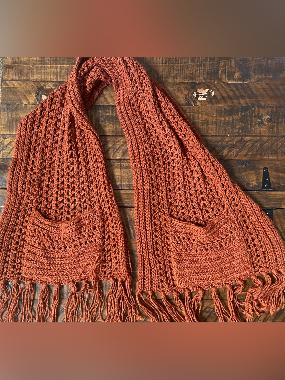 Pocket Scarf - Rust/Brown Color